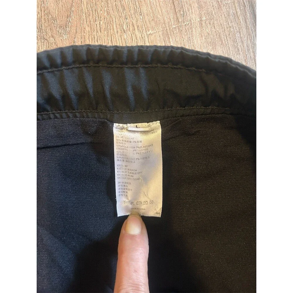 Womens Athletic Running Shorts Black Size L Built-In Liner Drawstring
